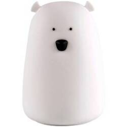 Lampa silikonowa Led MIŚ Biały "TAP TAP", wbudowany akumulator, USB