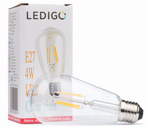 Żarówka LED E27 4W ST64 FILAMENT CLEAR