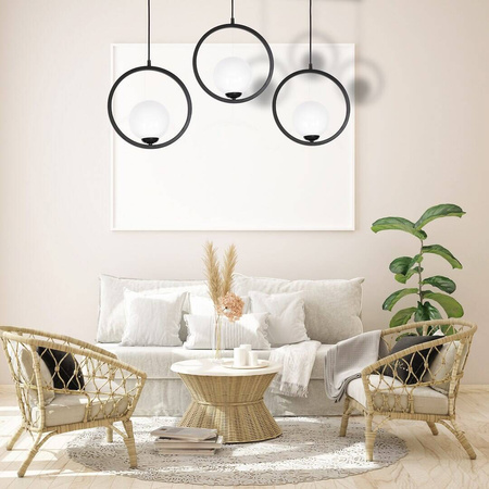 Lampa wisząca BOSTON 3xE14 czarna