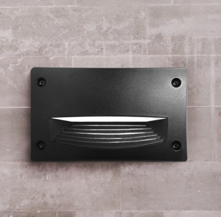 Oprawa elewacyjna ścienna LETI 200-HS wpuszczana czarna Y LED GX53 3W 3000K