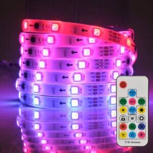 Zestaw: Taśma LED MAGIC RGB 5m, 12V, IP65, pilot, kontroler, zasilacz