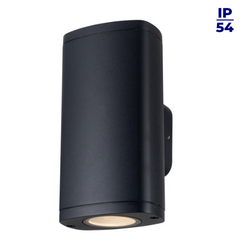 Kinkiet ogrodowy Oprawa elewacyjna ZEVI EL 2xGU10 B czarny