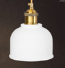 Szklana lampa wisząca E27 biała mleczna Bell