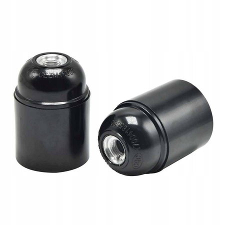 Oprawka dekoracyjna E27 bakelitowa Loft czarna