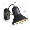 Astama kinkiet czarny LP-1122/1W BK