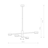 Nowodvorski Lampa wisząca biała metalowa ORBIT 