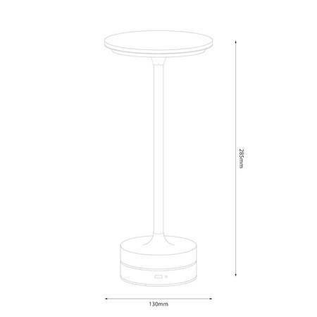 Lampka nocna TAVOLO Black