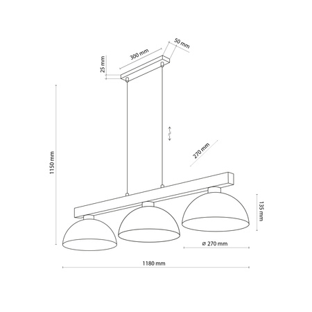 Lampa wisząca OSLO WHITE 3xE27