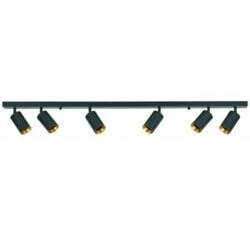 Lampa ścienno-sufitowa MARIBEL 6 GU10 czarno-złota + czarne pierścienie