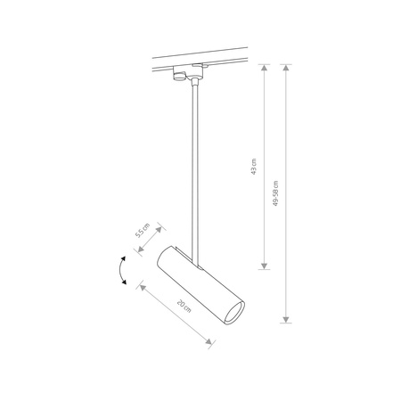 Nowodvorski Lampa czarna PROFILE EYE SUPER A 