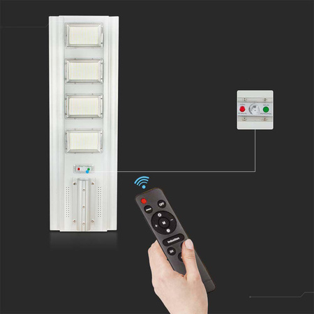 Oprawa Uliczna LED Solarna V-TAC 50W Czujnik ruchu, Pilot VT-40401ST 4000K 4300lm