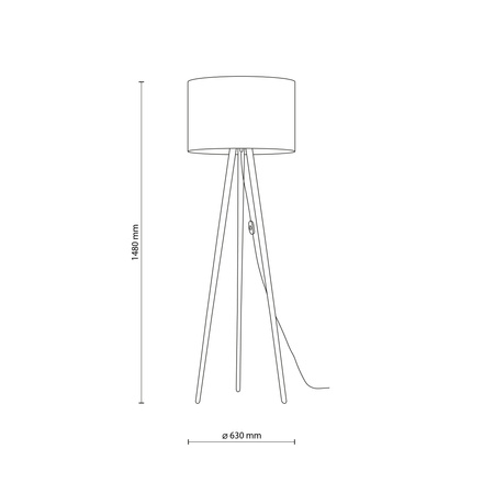 Lampa podłogowa TOKYO NATURE E27 Sosna