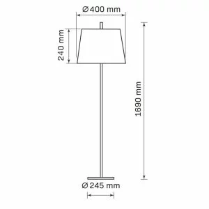 Lampa podłogowa ELENA Biało-Złota 1xE27