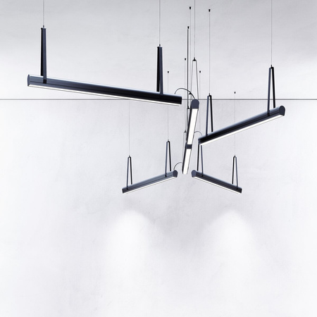 Kluś Lampa wisząca LED Tulip TU BEAM ZW L=1971mm, DOT/Blenda, 21W, 3000K, DALI, CZARNY