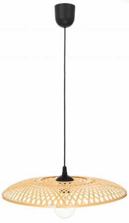 Lampa wisząca boho płaska bambusowa 45cm E27