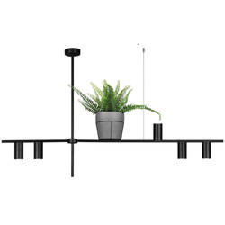 Wyszukana lampa sufitowa na pięć żarówek i kwiatka K-4757 z serii ROCCO