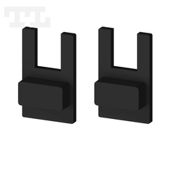 Komplet zaślepek bocznych czarnych P10-3 z szybą (1 szt. z otworem, 1 szt bez otworu) (nr kat 7710313)