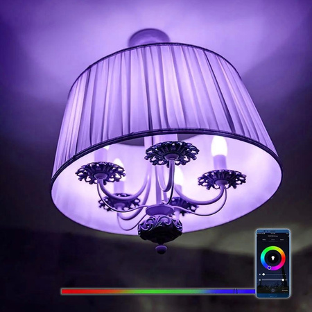 Żarówka LED SMART WiFi V-TAC 8.5W E27 A60 TUYA Amazon Alexa Google Home VT-5109 RGB+2700K-6500K 806lm
