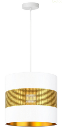 Lampa wisząca z abażurem ażurowa ORO Deluxe biała 20cm 