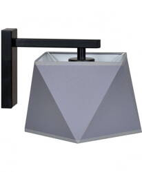 Kinkiet z abażurem materiał Diament  GREY