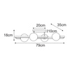 Lampa sufitowa K-5761 z serii PARMA