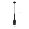 Solin lampa wisząca czarna LP-181/1P BK