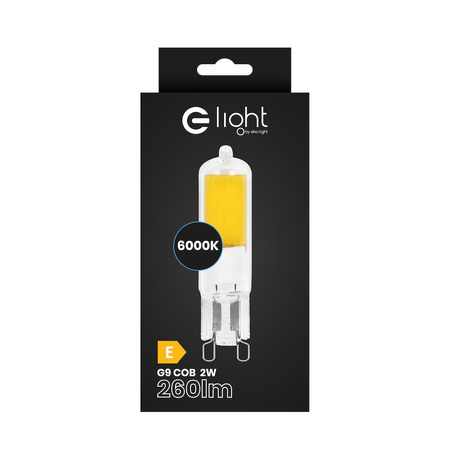Żarówka COB LED 2W G9 6000K