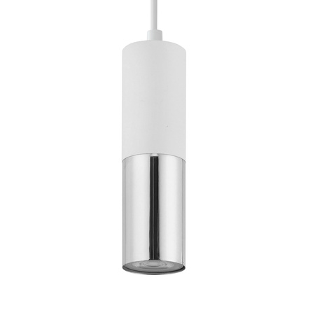 Tk Lighting TRACER WHITE SILVER lampa wisząca 1xGU10
