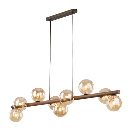 ESTERA WOOD ORZECH BURSZTYN LAMPA WISZACA 9XG9