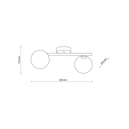 Lampa sufitowa ESTERA Black 2xG9