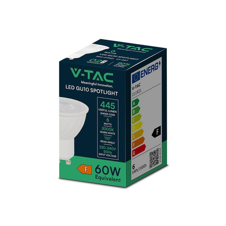 Żarówka LED V-TAC SAMSUNG CHIP 6W GU10 110st VT-247 3000K 445lm