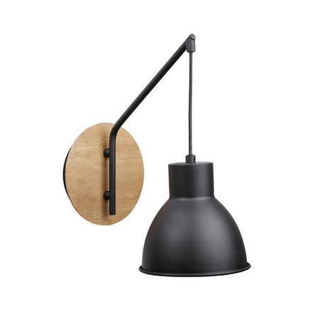 Kinkiet 1xE27 czarna loft VARIO 21-73495