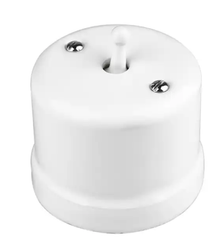 Włącznik ceramiczny natynkowy pojedynczy Toogle biały