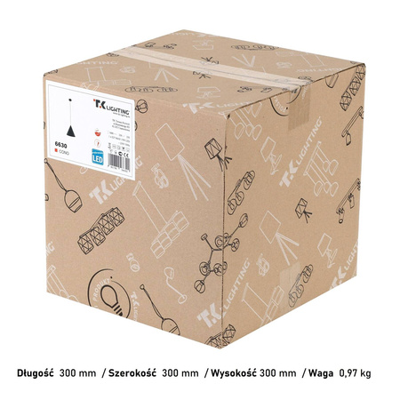 Lampa wisząca CONO Black 1xE27