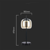 Lampka Biurkowa Nocna V-TAC 7W LED Bursztyn 18x47cm 3000K 