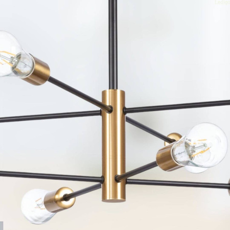 Lampa sufitowa żyrandol MULTI PATYCZAK black 8xE27 PRO