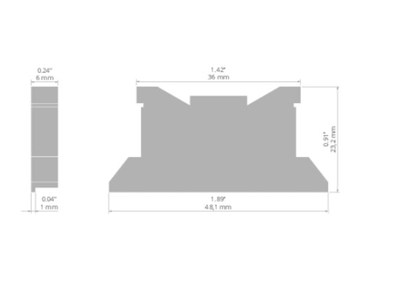 Zaślepka końcowa FOLED-50-W biała 24294