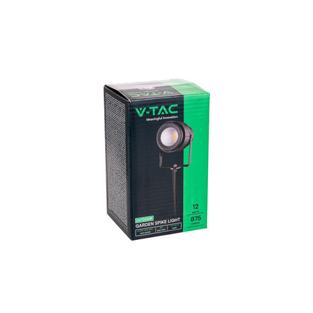 Oprawa Gruntowa Ogrodowa Wbijana LED V-TAC 12W Szara VT-857 Kolor Zielony 720lm