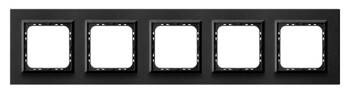 Ramka pięciokrotna Sonata Ospel Szczotkowany Antracyt IP20