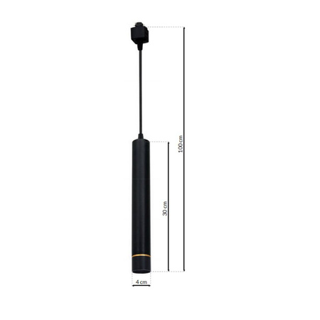 Lampa wisząca szynowa 1- fazowa PENDANT BlACK/GOLD 3W LED