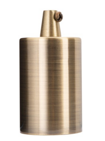 Metalowa oprawka dekoracyjna dla żarówki E27 patyna gładka