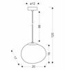 STONES lampa wisząca czarny 20cm 1x40W E27 klosz biały