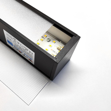Oprawa V-TAC LED Linear Natynkowa SAMSUNG CHIP 40W Czarna UGR<19 DIMM VT-7-46 6500K 3400lm 5 Lat Gwarancji