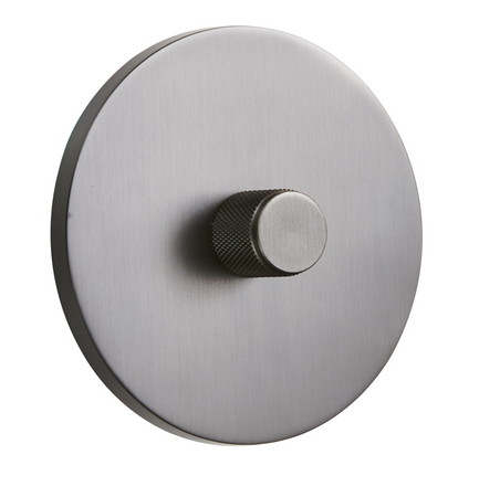 Ściemniacz podtynkowy okrągły metalowy TOGGLICA ROUND grafit szczotkowany