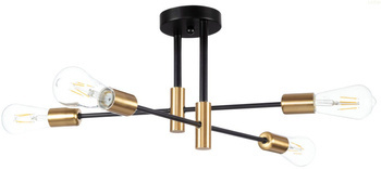 Lampa sufitowa MULTI PATYCZAK czarna 4xE27 PRO