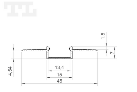 LED GK6-3 Profil 3000 mm anod do GK (nr kat 966303)
