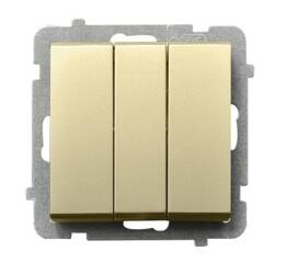 Łącznik potrójny zwierny Ospel Sonata Szampański Złoty