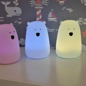 Lampa silikonowa Led MIŚ Niebieski "TAP TAP", wbudowany akumulator, USB