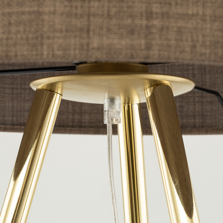 Lampa podłogowa UMBERTO Brown/Gold 1xE27