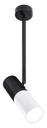 Lampa wisząca regulowana tuba czarno-biała Candellux